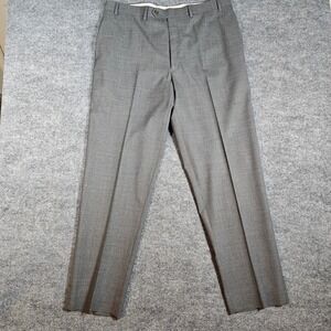 Lauren Ralph Lauren Mens Grey 100% Wool Total Comfort Dress Pant 36x32 Sharkskin